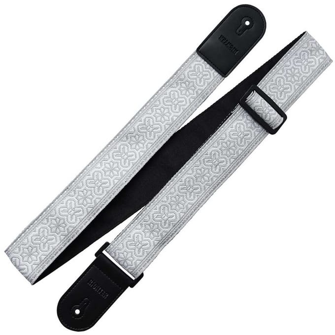 Richter Retro White/Grey Jacquard Gitaarband - 1956