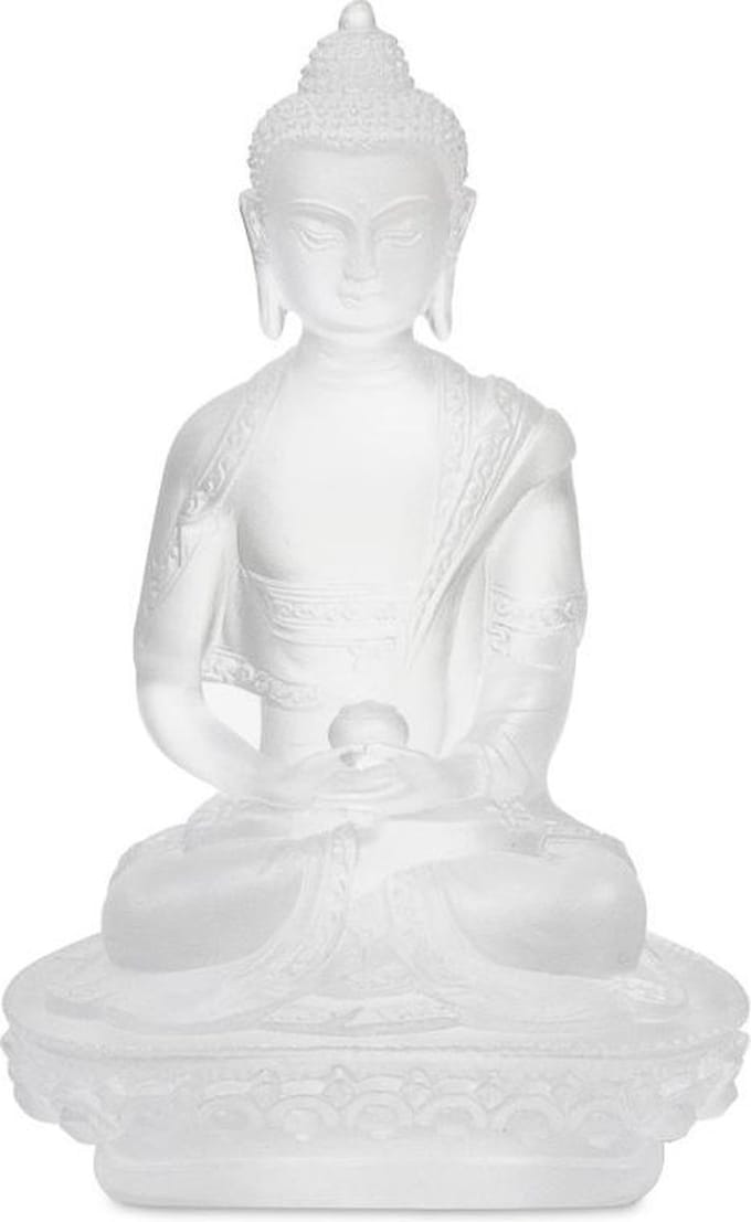 Beeld van Amithaba Boeddha (Transparant Wit)