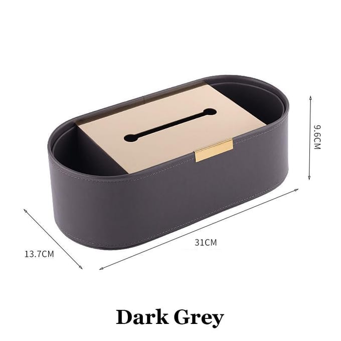Boîte à mouchoirs multifonction de luxe en cuir PU, support de rangement pour télécommandes, divers articles, tiroir à papier de bureau, décoration d'intérieur, boîte à serviettes beige