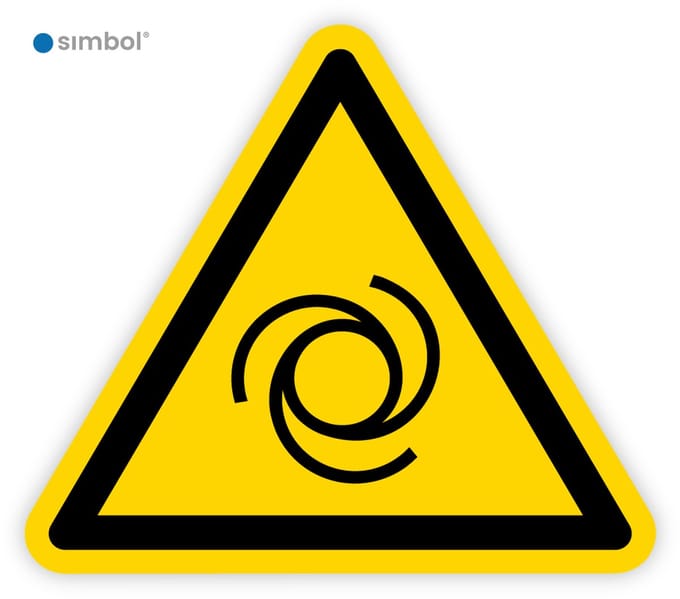 Simbol® - Stickers Automatisch Startende Machine (W018) - Formaat ▲ 25 x 25 x 25 cm.