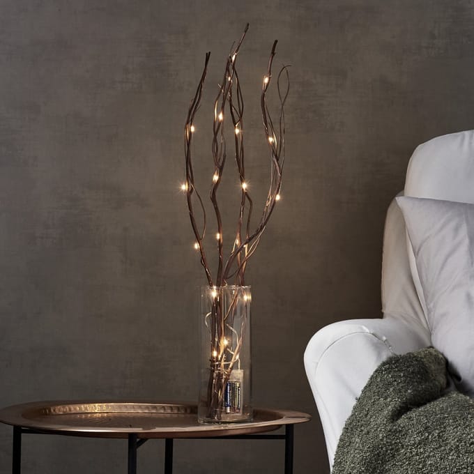 Korte bruine decoratietakken - 60cm