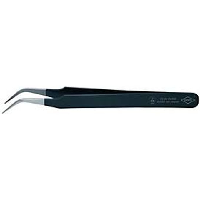 Knipex 92 38 75 ESD Precisiepincet Sikkelspits, gebogen 45° 120 mm