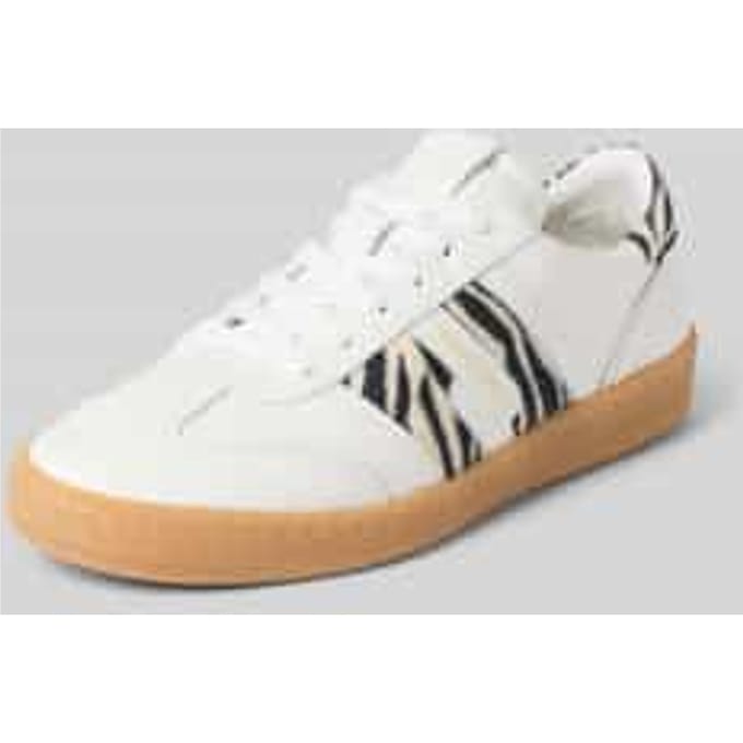Low-top sneakers met imitatiebont