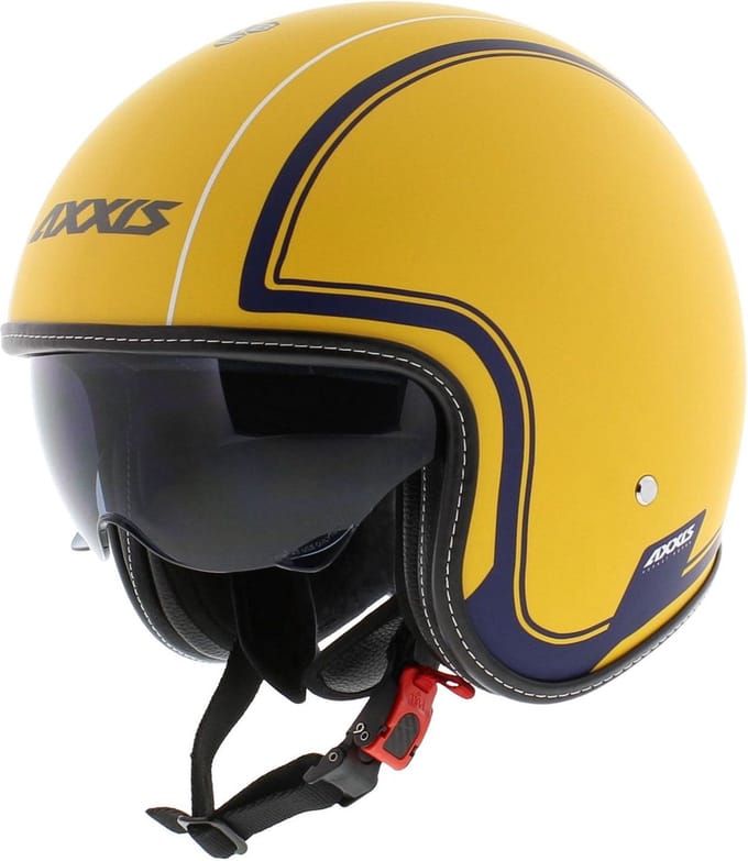 Axxis Hornet SV jet helm Royal mat geel L - Motorhelm / Scooterhelm