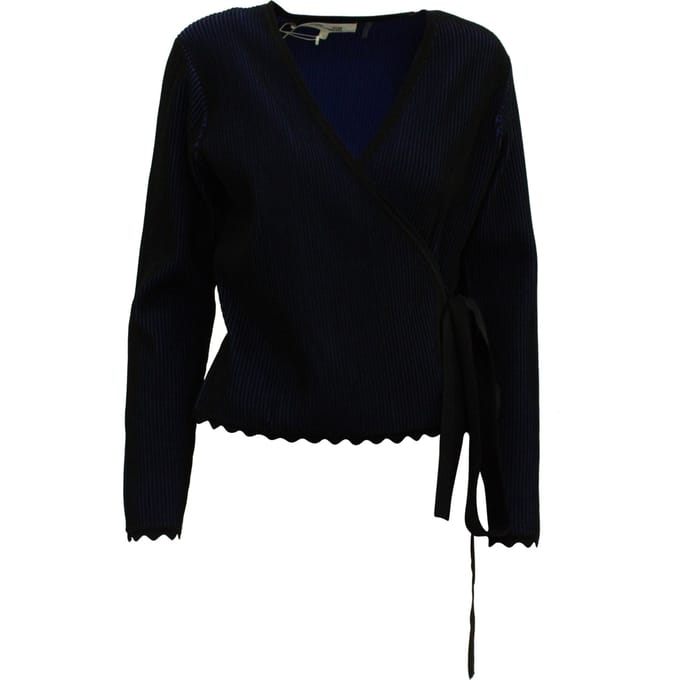 Diane Von Furstenberg Laura wikkeltop in marineblauwe viscose