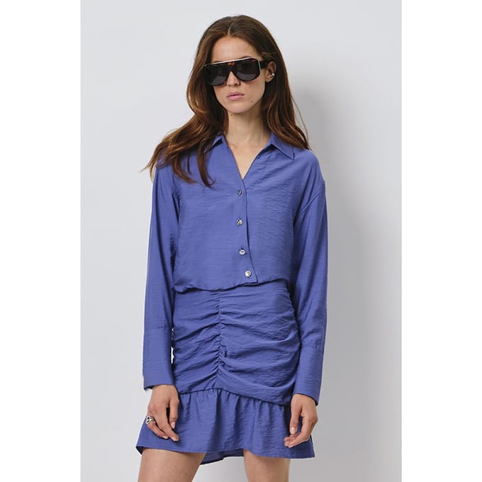 Dante6 Billy Drapey Shirt Twilight Blue Größe: 38 | Longsleeves Outlet | Damen | Blau