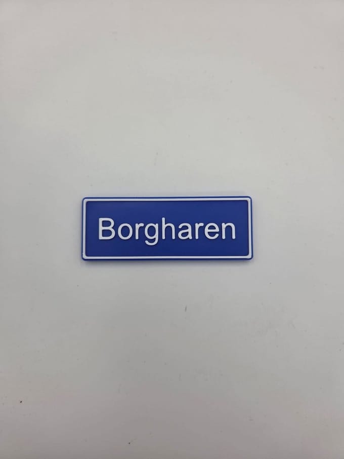 Koelkast Magneet plaatsnaam 8 X 3 CM Borgharen
