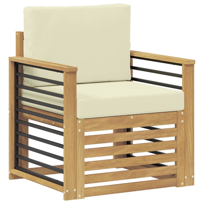 vidaXL - Buiten - bank - set - Polyester - Wit