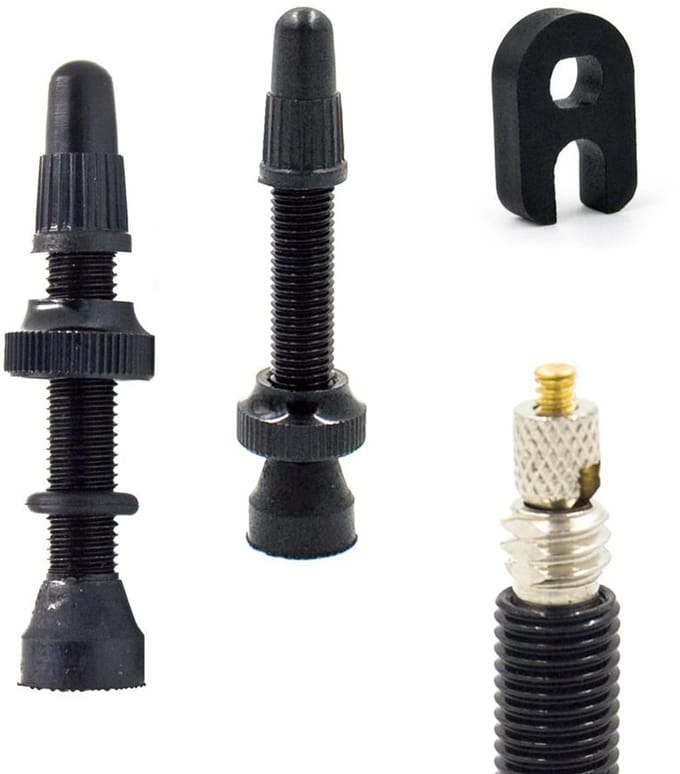 Trezado - Tubeless Ventielen - 50mm - Anodized Zwart - Inclusief Sleutel