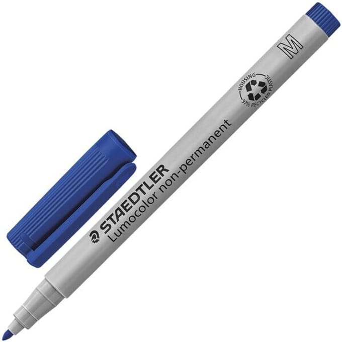 Viltstift Staedtler Lumocolor 315 non permanent M blauw