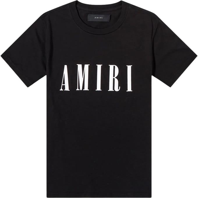 Amiri groot merklogo zwart T-shirt