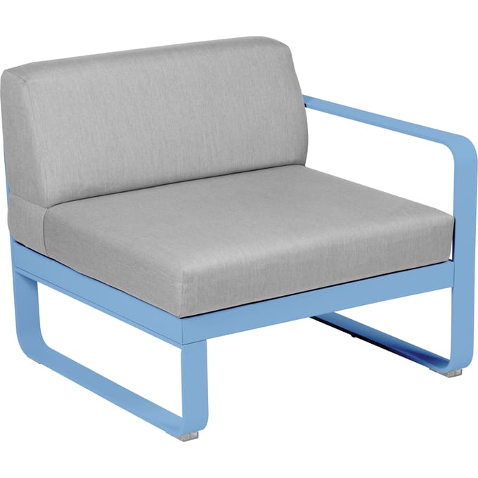 Fermob BELLEVIE Fauteuil Module rechts - E1 Maya blauw - 79 Flanelgrijs
