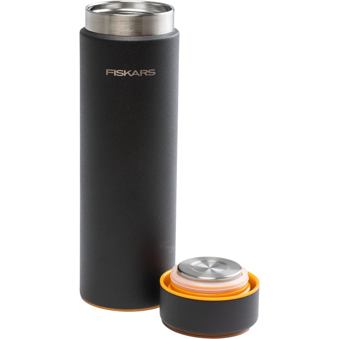 Fiskars On the Go thermofles 0,5L – Zwart / Oranje