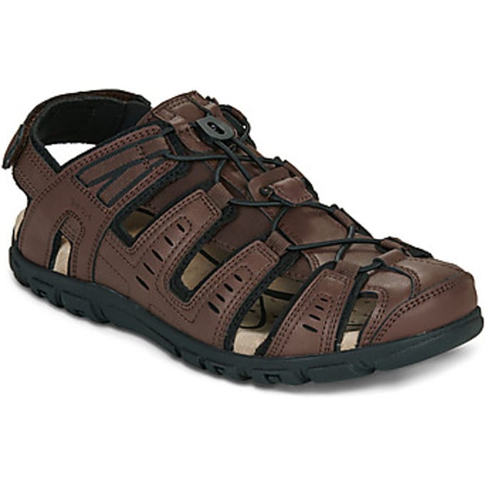 GEOX STRADA HEREN Sandalen - DONKERBRUIN - Maat 42