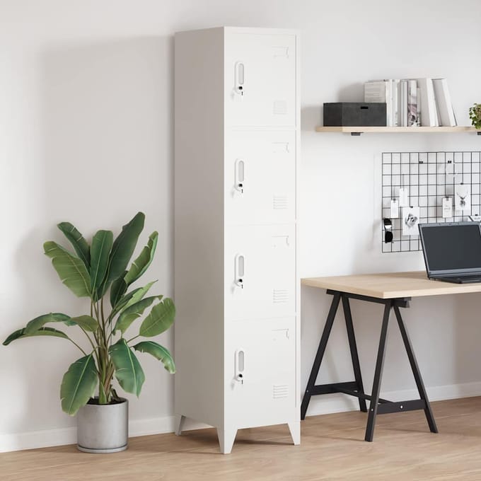vidaXL - Lockerkast - met - 4 - vakken - 38x45x180 - cm
