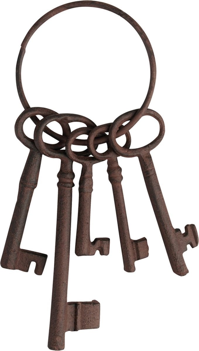 Esschert Design Decoratieve Sleutelbos 22,5 Cm Gietijzer Bruin