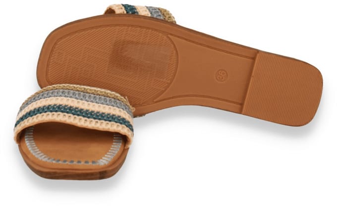 Mode-mania Dames Slipper | Blauw | Maat: 38