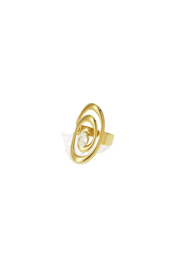 Ring Swirl - Goud - Stainless Steel - Cadeau - Liefde - Valentijn