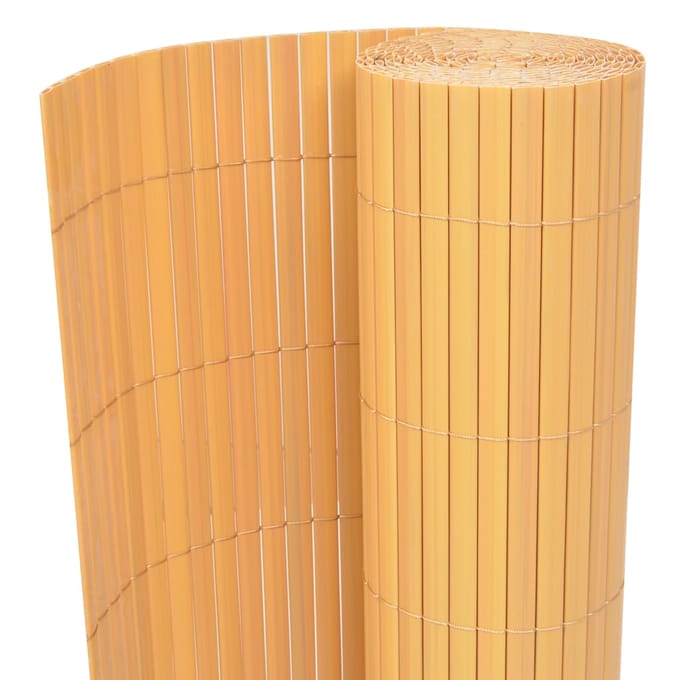 vidaXL - Tuinafscheiding - dubbelzijdig - 90x500 - cm - PVC - geel