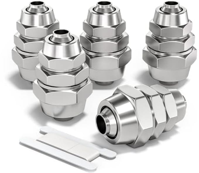 Pneumatische Reduceeradapter Snelkoppelingen 6 mm tot 10 mm - Set van 5 Stuks