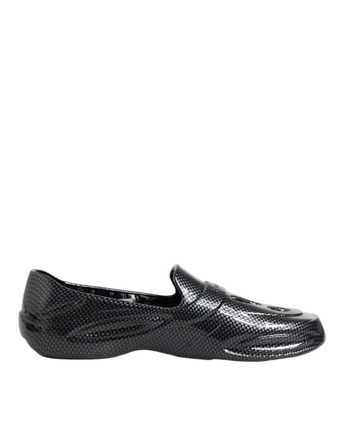 Dolce & Gabbana Zwarte Rubber Slippers Lage Sneakers Schoenen