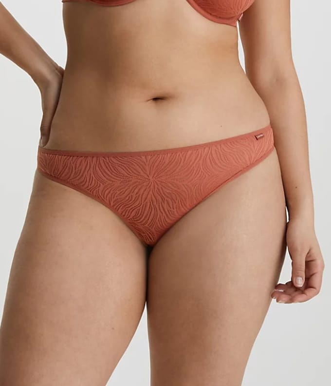 Calvin Klein TIA Serie - Dames String - Bruin - S - 87% Nylon, 13% Elastan