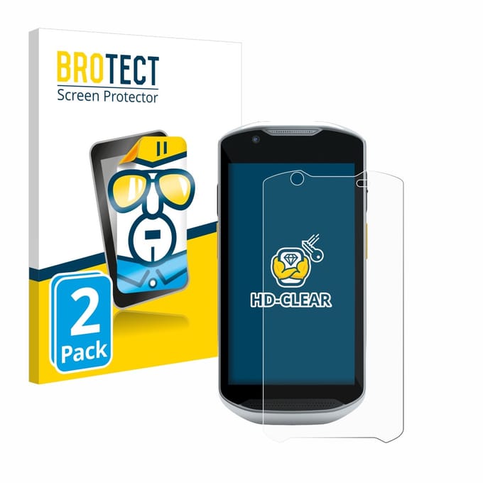 BROTECT - Screenprotector voor Zebra TC57/ 57x/ 56/ 52 - Folie Beschermfolie transparant 2 Stuks
