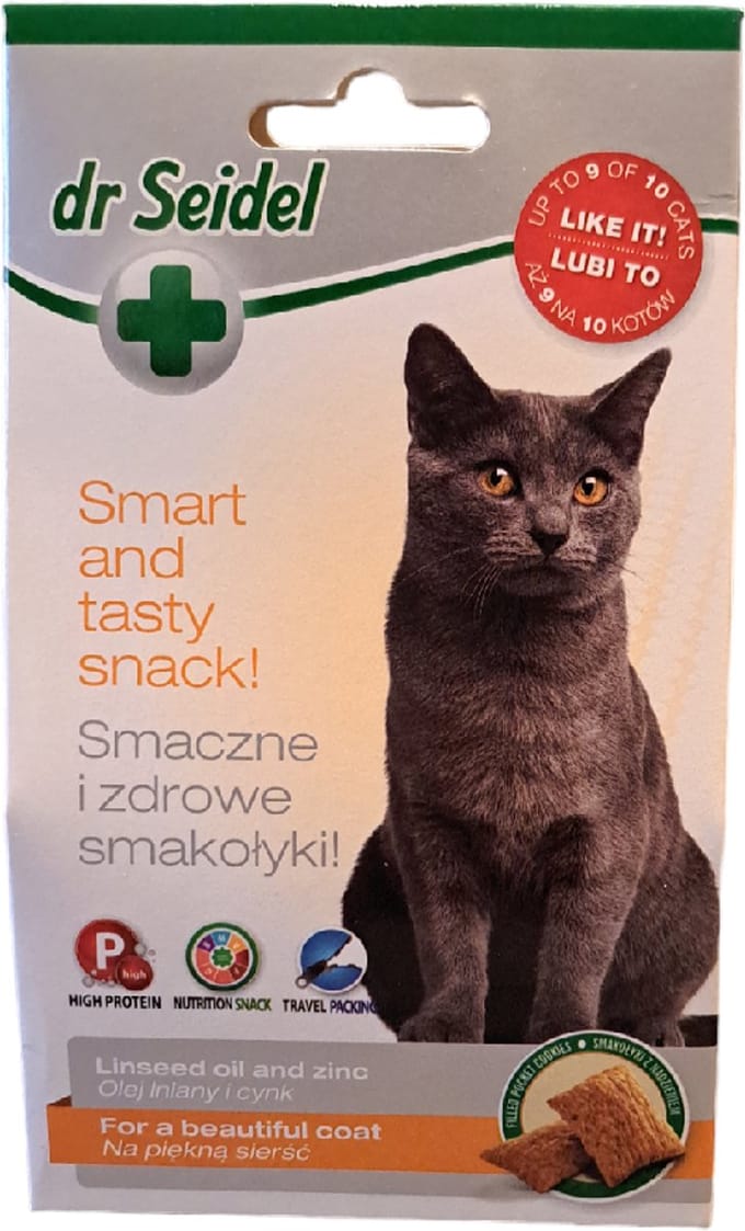 Dr Seidel snacks voor katten - voor een mooie vacht