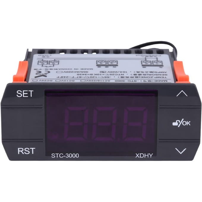 STC3000 220V Touch Digitale Temperatuurregelaar Thermostaat Met Sensor(30A) gray