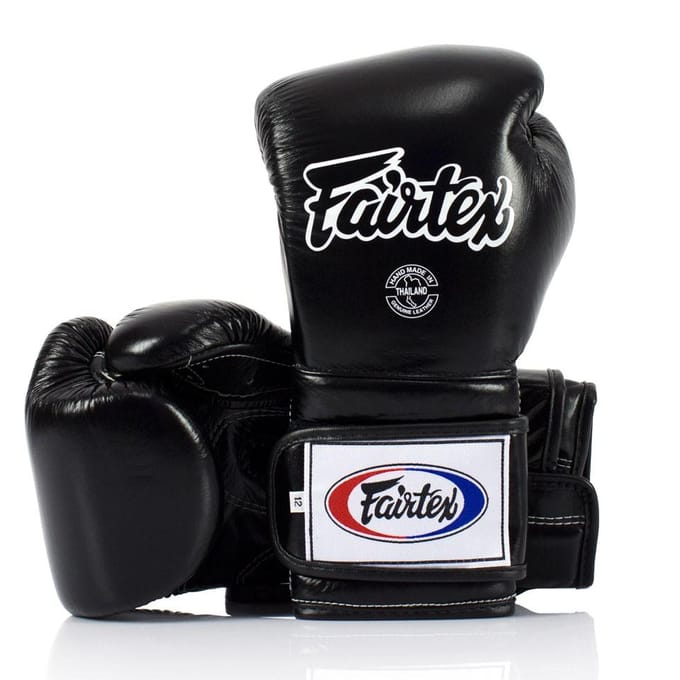 Fairtex Echt Leer Bokshandschoenen BGV9 Zwart 14oz