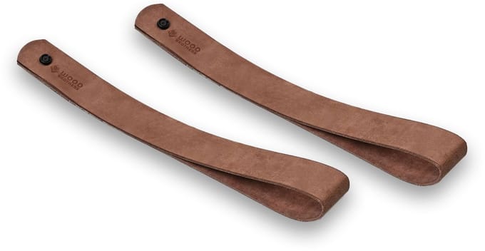 Leren plankdragers bruin 2 stuks - Leren plankdragers - Leren plankdragers