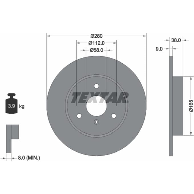 Remschijf TEXTAR 92097603