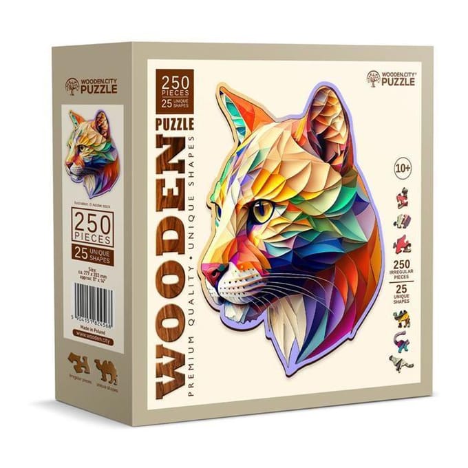 HOUTEN STAD Puzzel - Gaudy Cougar.