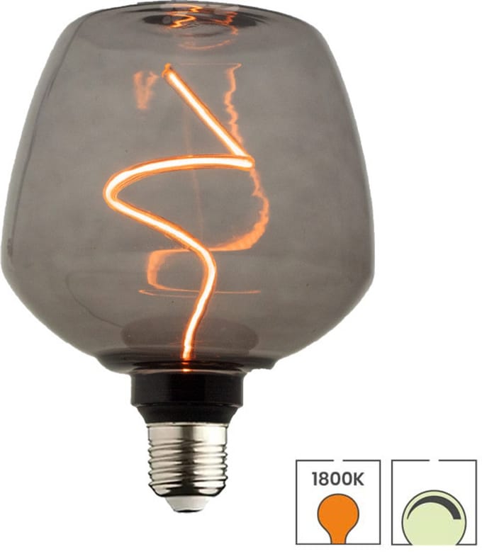 Lybardo Premium - E27 LED lamp - 4W dimbaar - 1800K Extra Warmwit Licht - Ø 125 mm