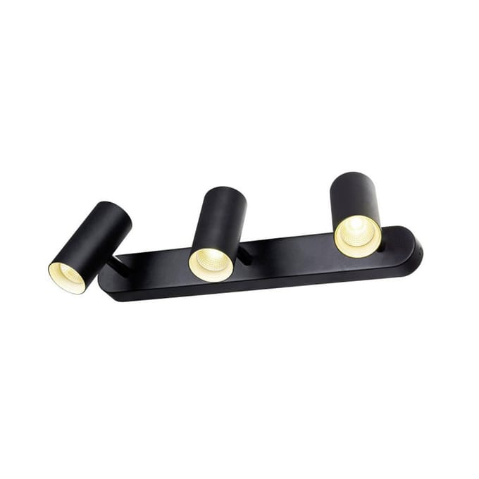 SLV LED plafondspot Noblo, 3.000 K, zwart, lengte 40 cm
