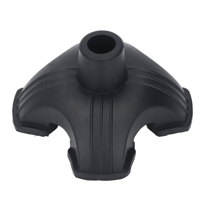 Quad Stokpunt Rubber Antislip Schokabsorberende Stokbasis voor Senioren 19mm Wandelstok gray