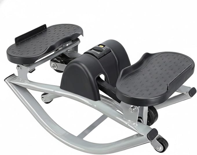 Trainingsmachine - Stepper machine - Full body workout - Low impact cardio - Compact design - Zwart