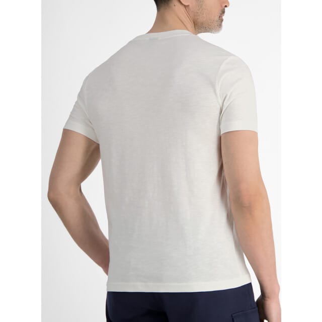 Lerros - T-shirt - Mannen - L - 103 BROKEN WHITE - Katoen - 2563067