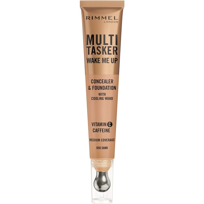 Rimmel Multi-Tasker Wake Me Up Foundation en Concealer 20 ml (Verschillende Tinten) - 050 Sand