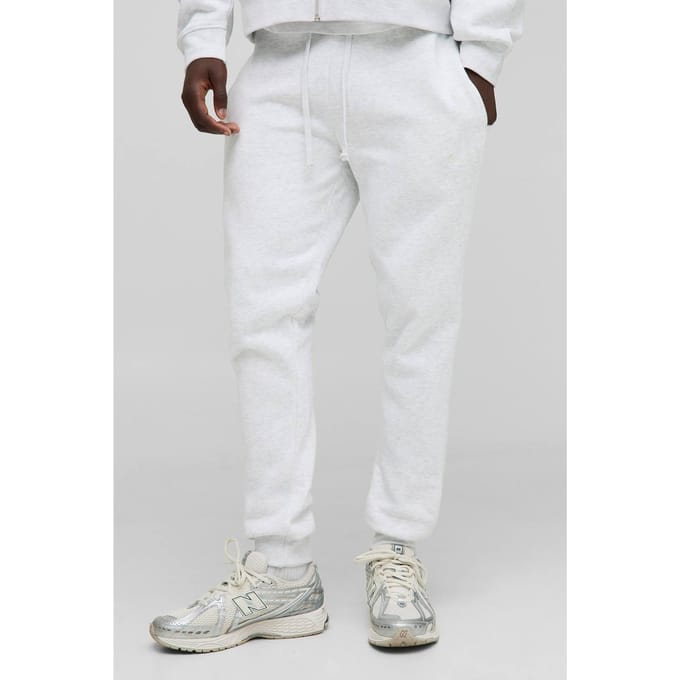 Essential BM Signature Skinny Fit Jogger | Grey Marl | Size Medium