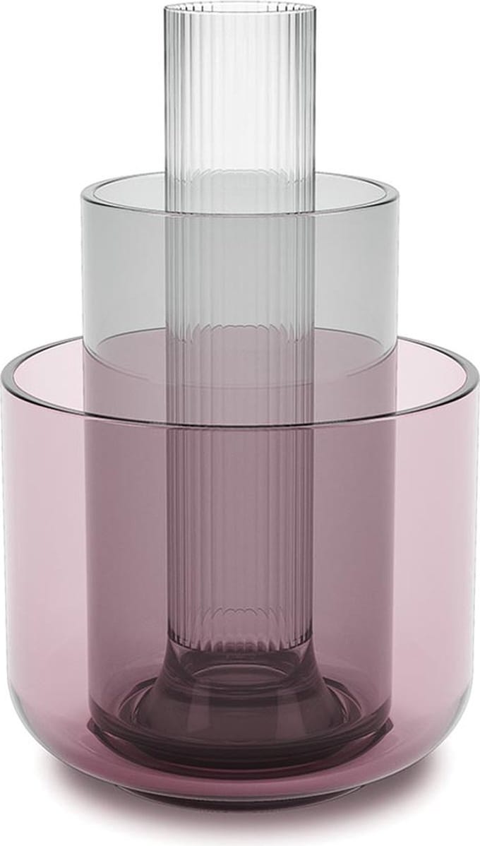 Umbra Layla vaas 15x27x15cm 3 stuks glas kleurmix