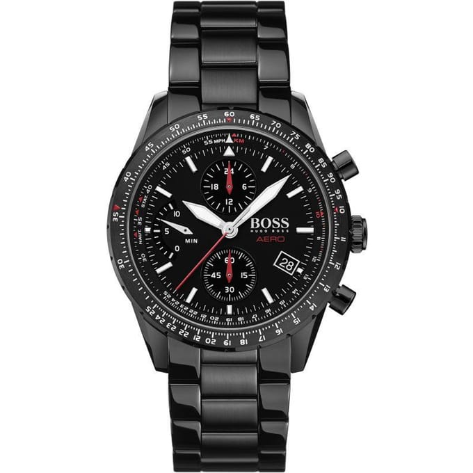 Montre Hugo Boss 1513771 Aero pour homme 43 noir