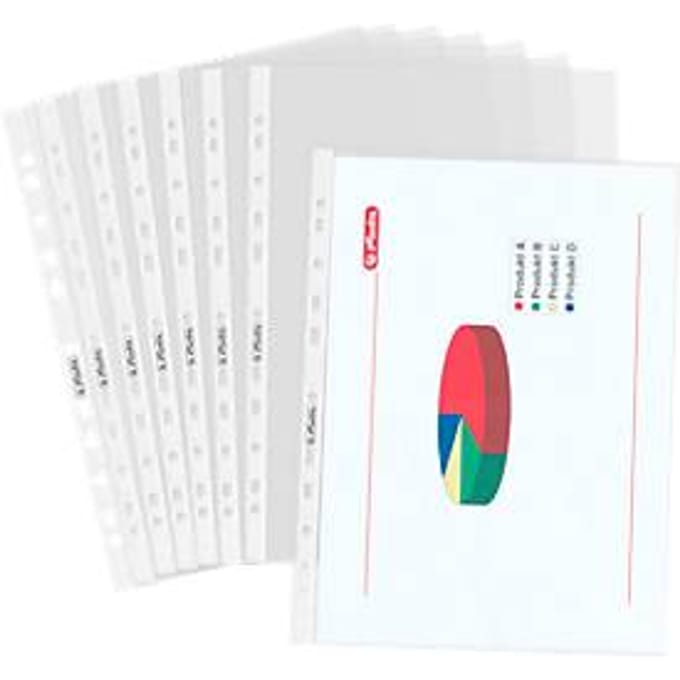 Herlitz folderhoes - DIN A4 - generfd - 0.085 mm - 100 stuks