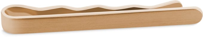 Mat roségoudkleurige afgeronde dasspeld van 4 cm