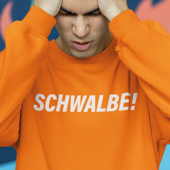 Oranje EK Trui Schwalbe! MAAT S - Uniseks Feestkleding & Carnavalskleding