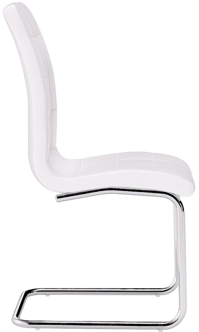 Vente-unique Set van tafel COSIMA + 4 stoelen NADYA - Transparant en wit