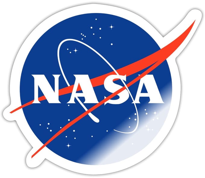 NASA klassiek logo Sticker maat S (10 x 10 cm)