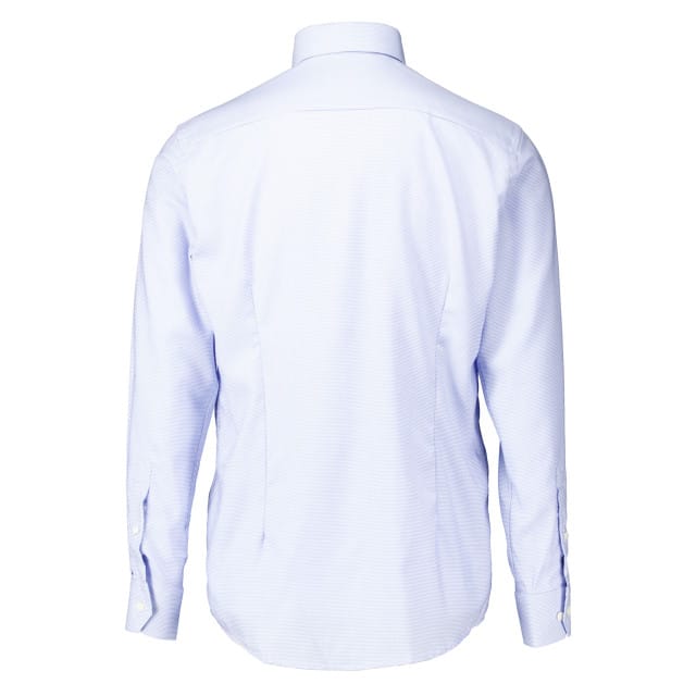 Eton Semi Solid Effect Dobby Shirt Lange Mouw Overhemden Lichtblauw 100013824