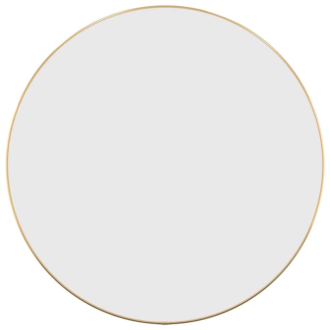 vidaXL - Wandspiegel - rond - Ø60 - cm - goudkleurig