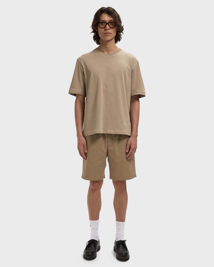 SHORT SLEEVES BOXY FIT TEESHIRT WITH TOPSTITCHED AMI DE COEUR
